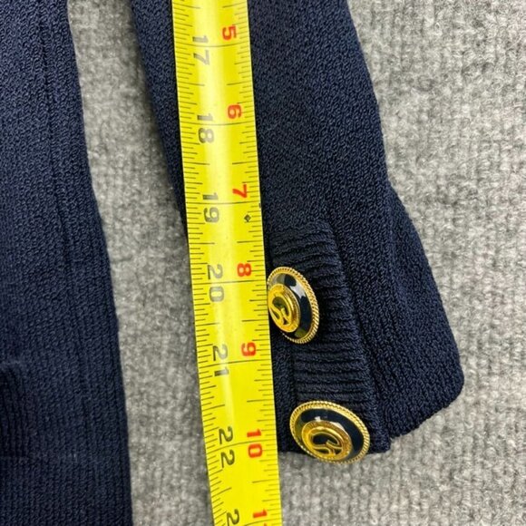 ST. John Separates Women's Knit Cardigan w/ Gold Button Sz M Pockets USA Made - Picture 5 of 8